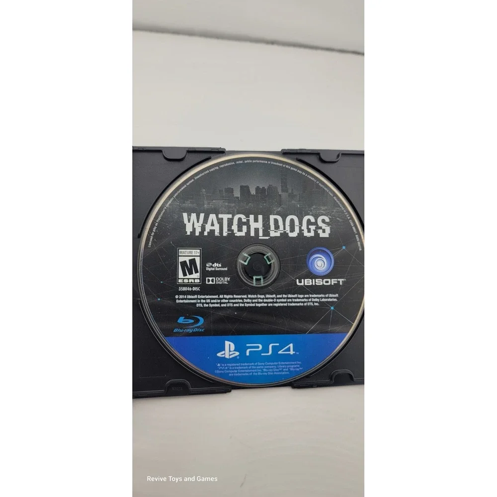 Watch Dogs (Sony PlayStation 4, 2014) Disc Only Tested‎ and Working Great Cond.